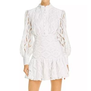 Bardot White Remy Lace Mini Dress